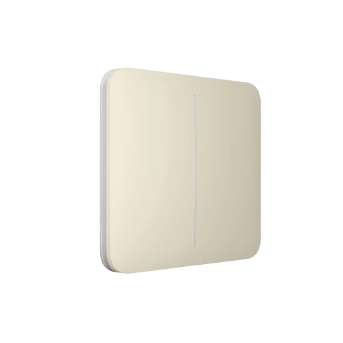 Ajax SoloButton LightSwitch (2-gang) Ivory