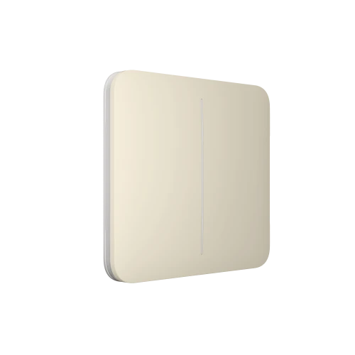 Ajax SoloButton LightSwitch (2-gang) Ivory