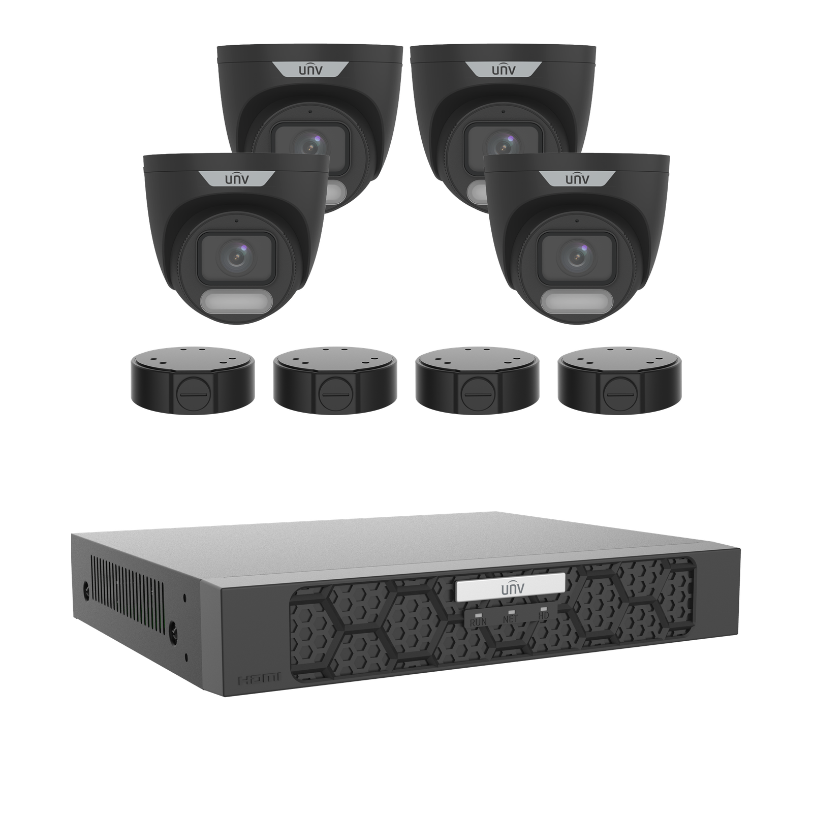 OwlView 4MP 4 Camera Kit Black