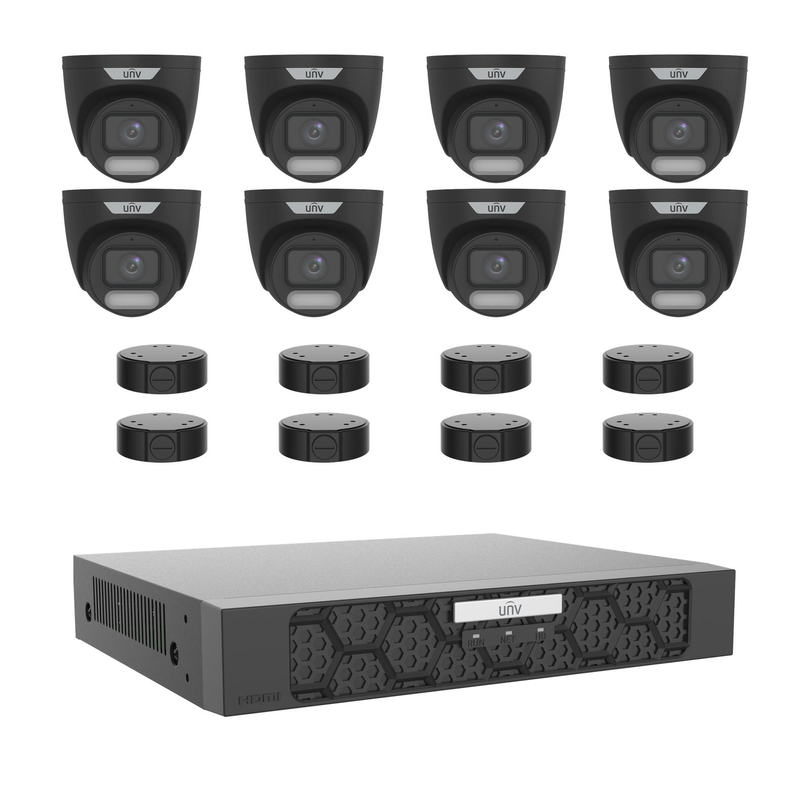 OwlView 8MP 8 Camera Kit Black