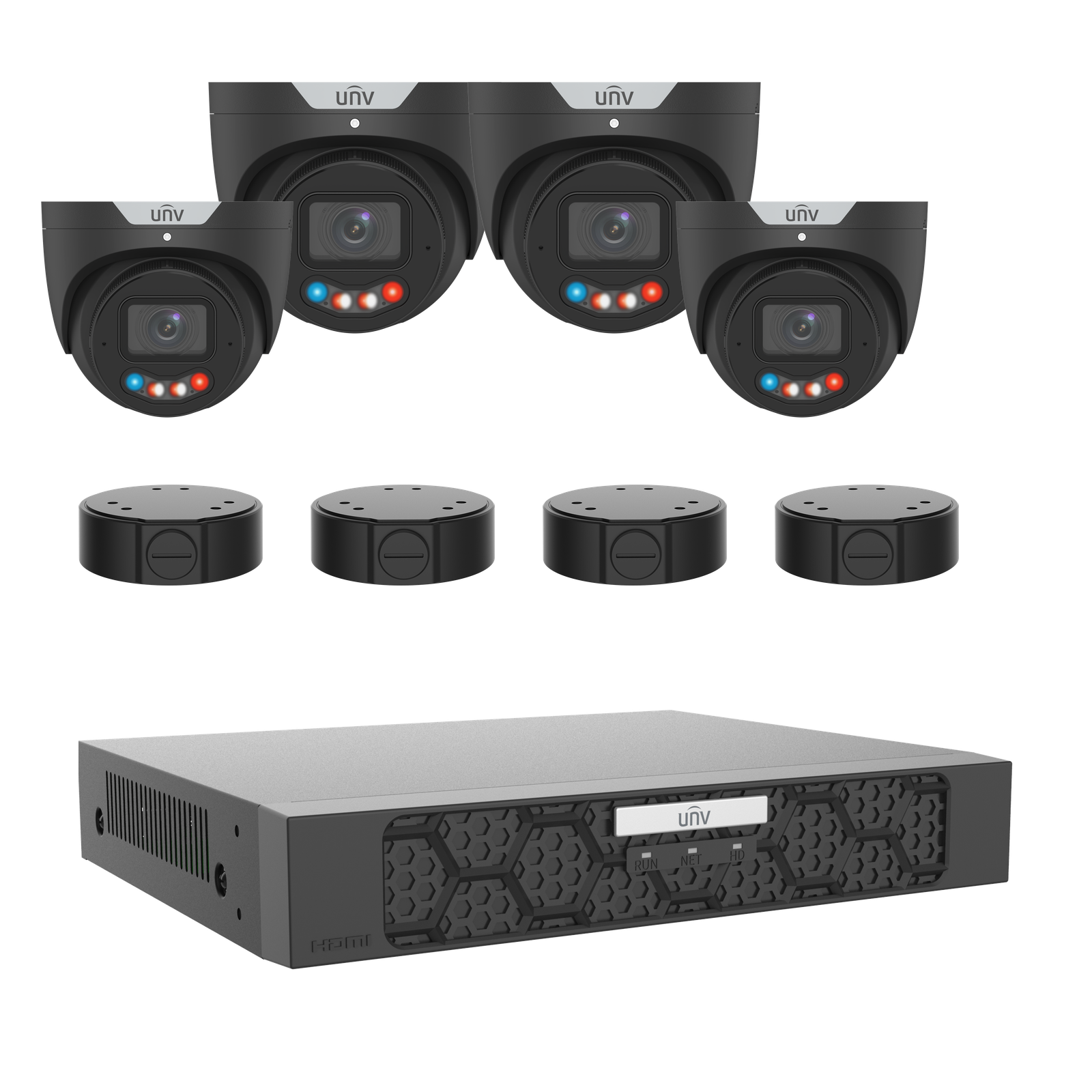 TriGuard 3.0 8MP 4 Camera Kit Black