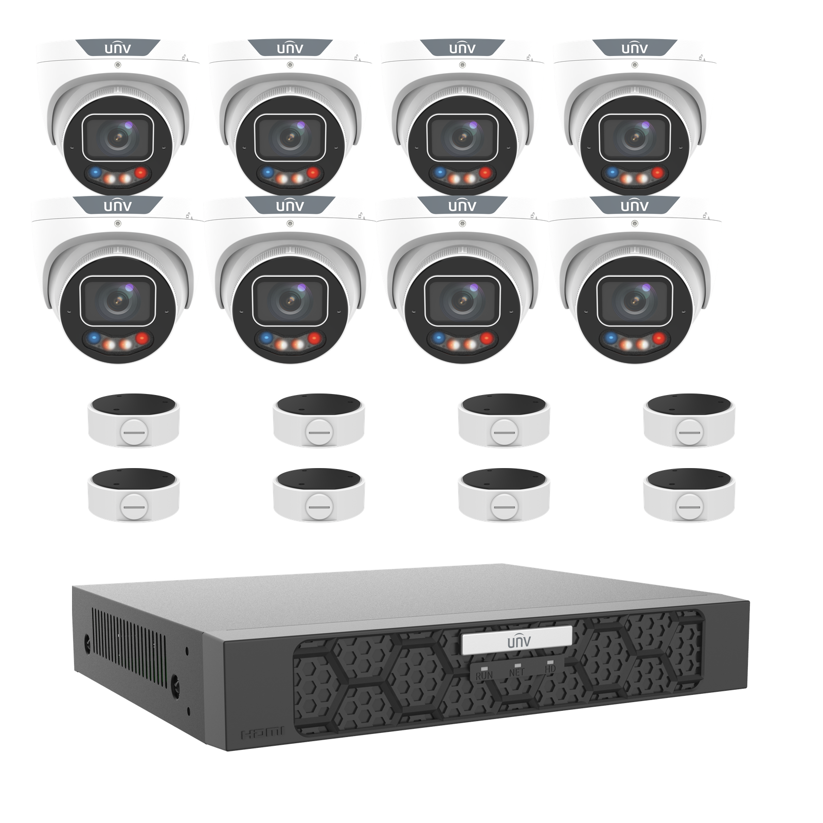TriGuard 3.0 4MP 8 Camera Kit White