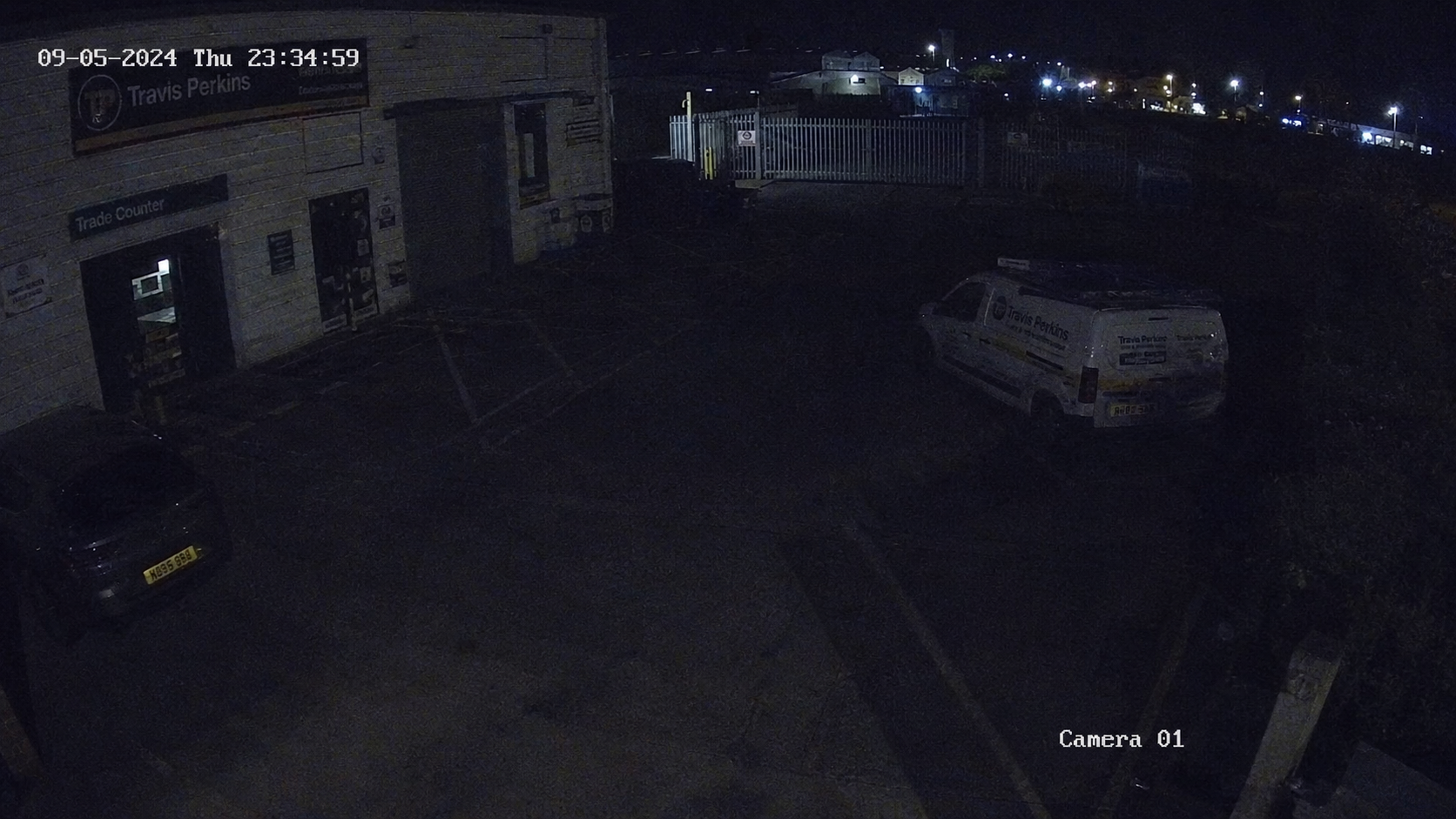 Standard night CCTV view for comparison